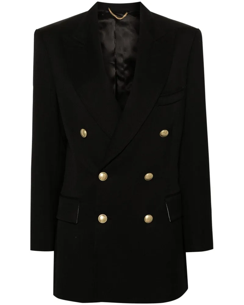 Victoria Beckham Doppelreihiger Blazer mit steigendem Revers - Schwarz Schwarz