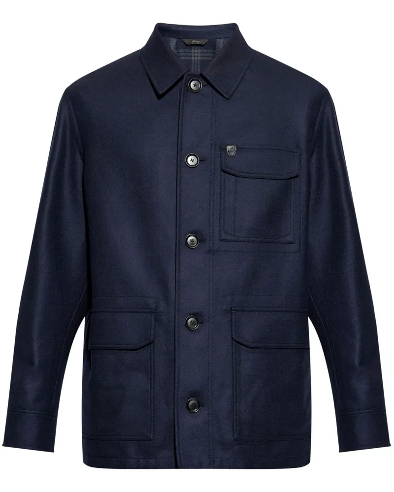 Brioni Geknöpfte Jacke - Blau Blau
