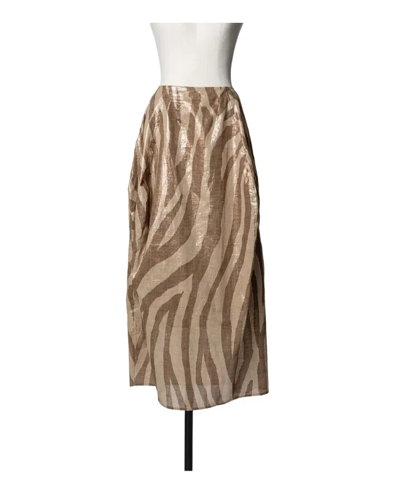 Muller of Yoshiokubo Metallic Dune skirt - Braun Braun