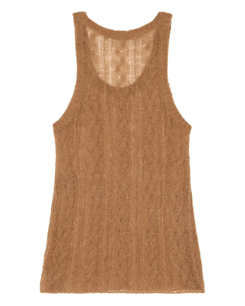 Alanui Desert Drift Tanktop mit Zopfmuster - Braun Braun