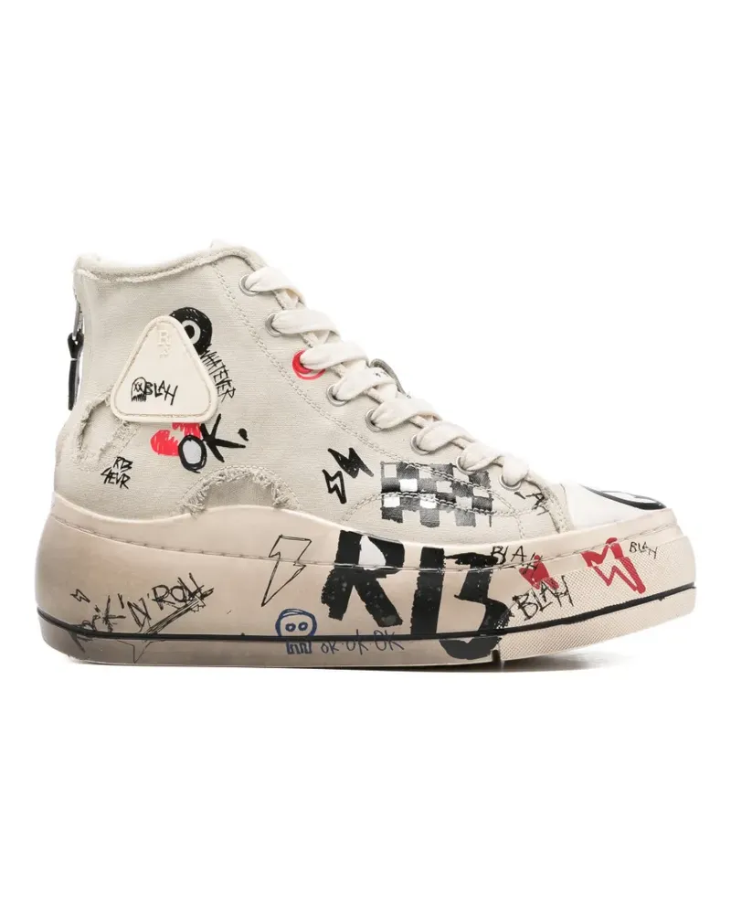 R13 Kurt hi-top sneakers - Nude Nude