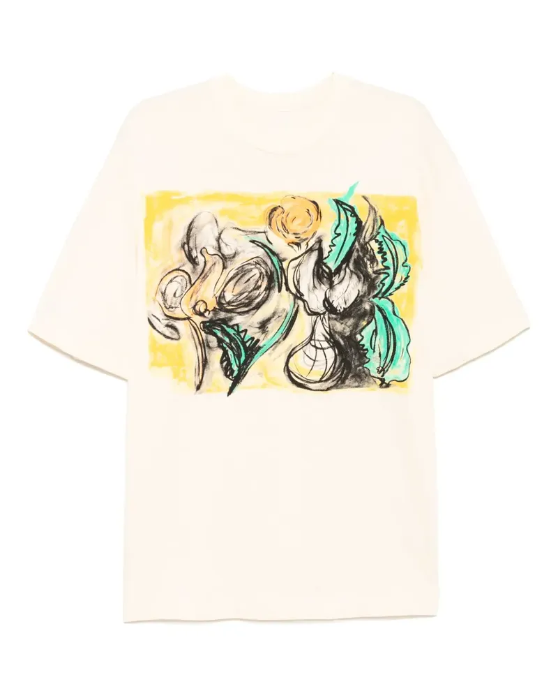 JNBY T-Shirt mit grafischem Print - Nude Nude