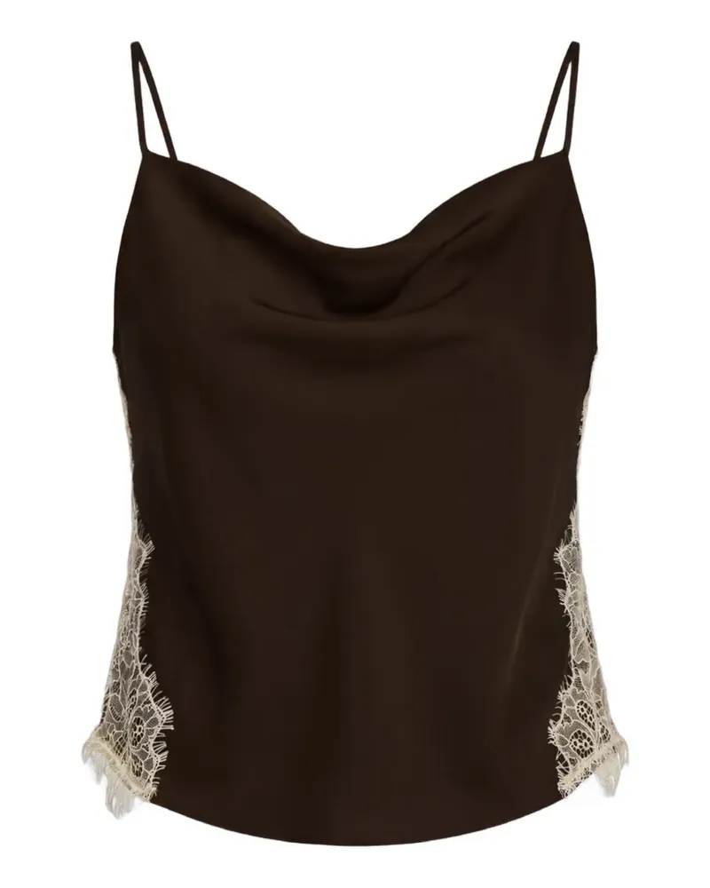 Cinq à Sept Esme Top mit Spitzenbesatz - Braun Braun