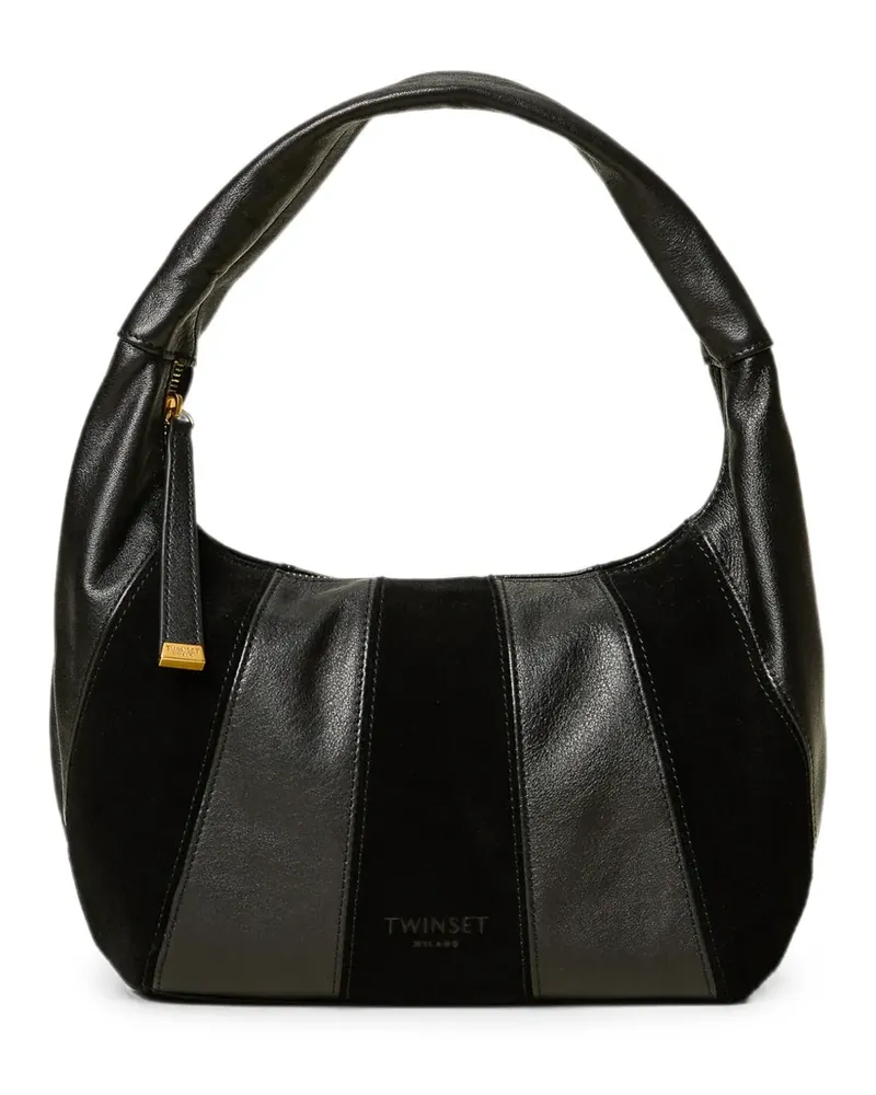 Twin-Set Tasche aus Leder - Schwarz Schwarz