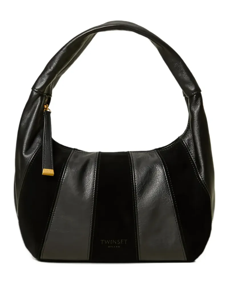 Twin-Set Tasche aus Leder - Schwarz Schwarz