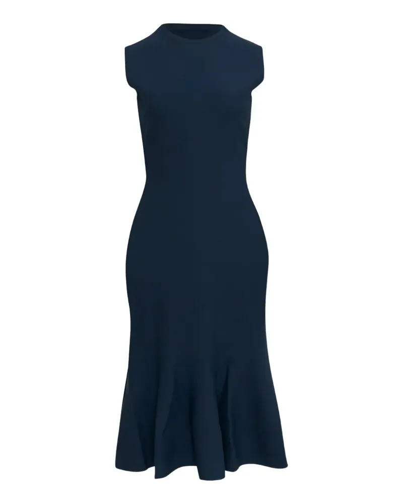 Stella McCartney sleeveless fluted-hem midi dress - Blau Blau