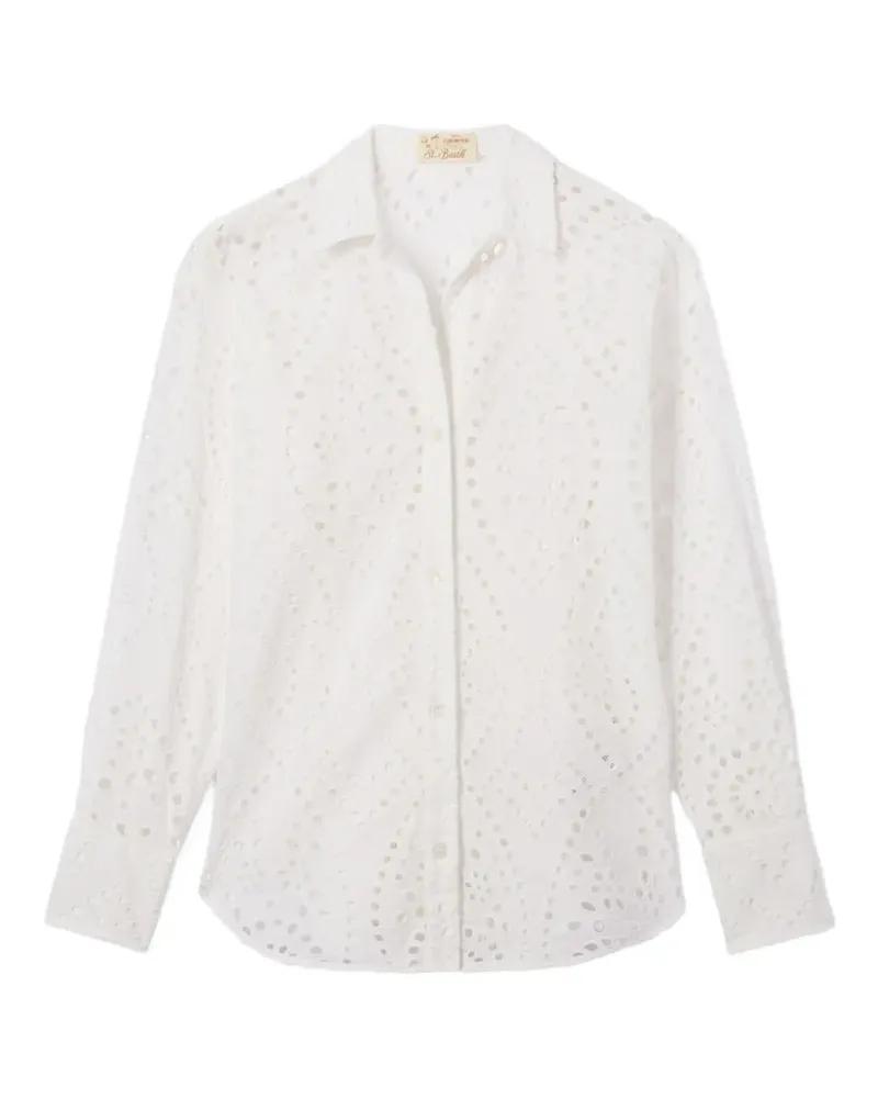 MC2 Saint Barth Bestickte Sangallo Bluse - Weiß Weiß