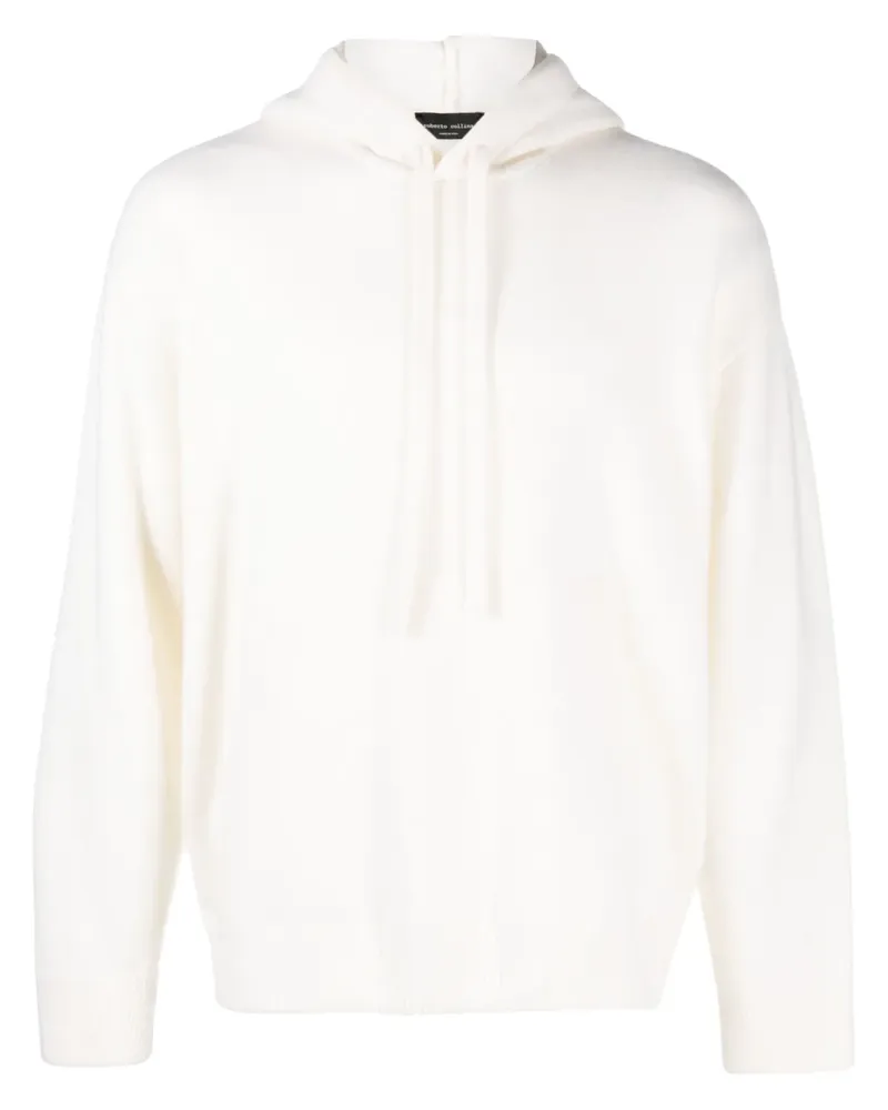 Roberto Collina Hoodie aus Jersey - Weiß Weiß