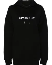 Givenchy Hoodie mit beflocktem Logo Schwarz