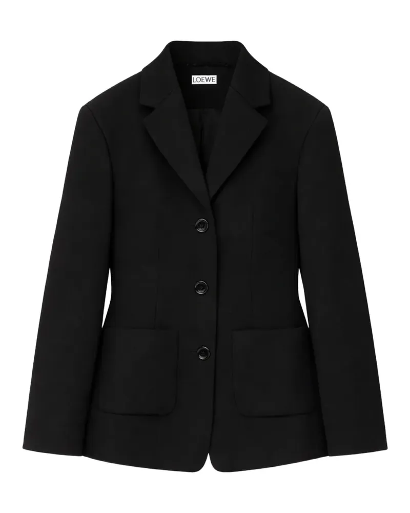 Loewe single-breasted wool blazer - Schwarz Schwarz