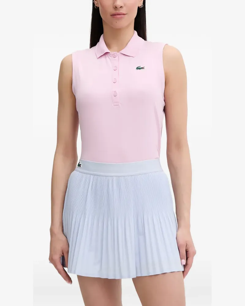 Lacoste sleeveless logo-patch polo shirt - Rosa Rosa