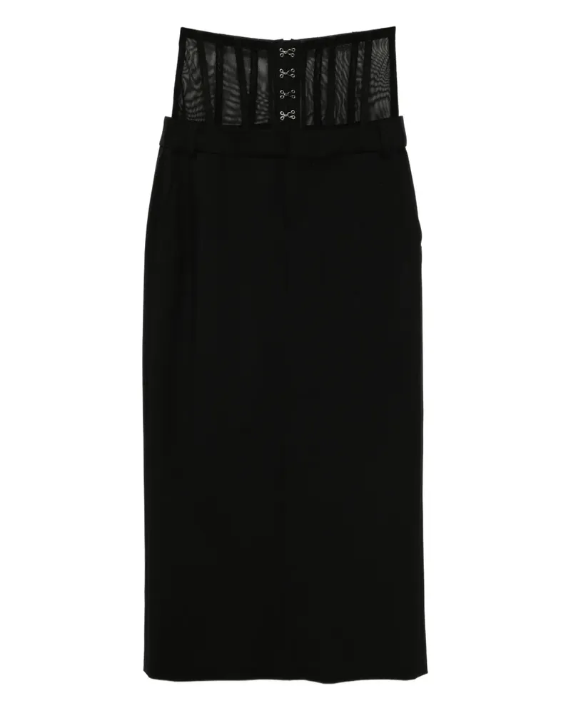 Monse Bleistiftrock mit Corsage - Schwarz Schwarz