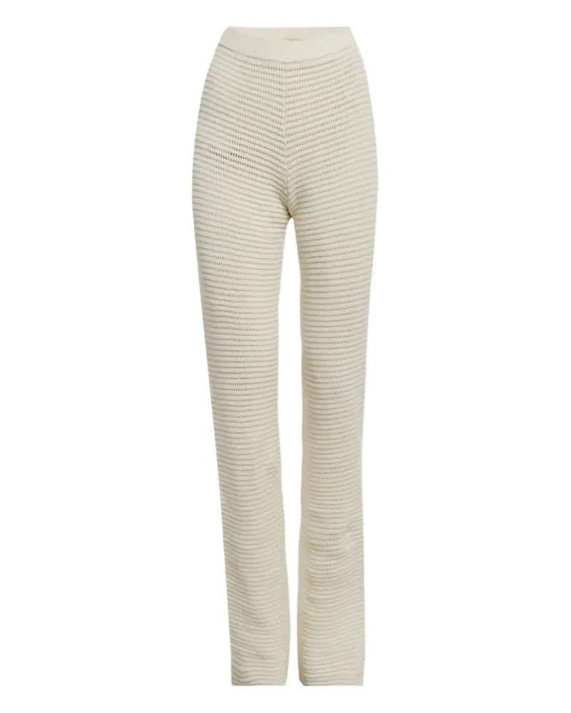 Nanushka elastic-waist knitted trousers - Nude Nude