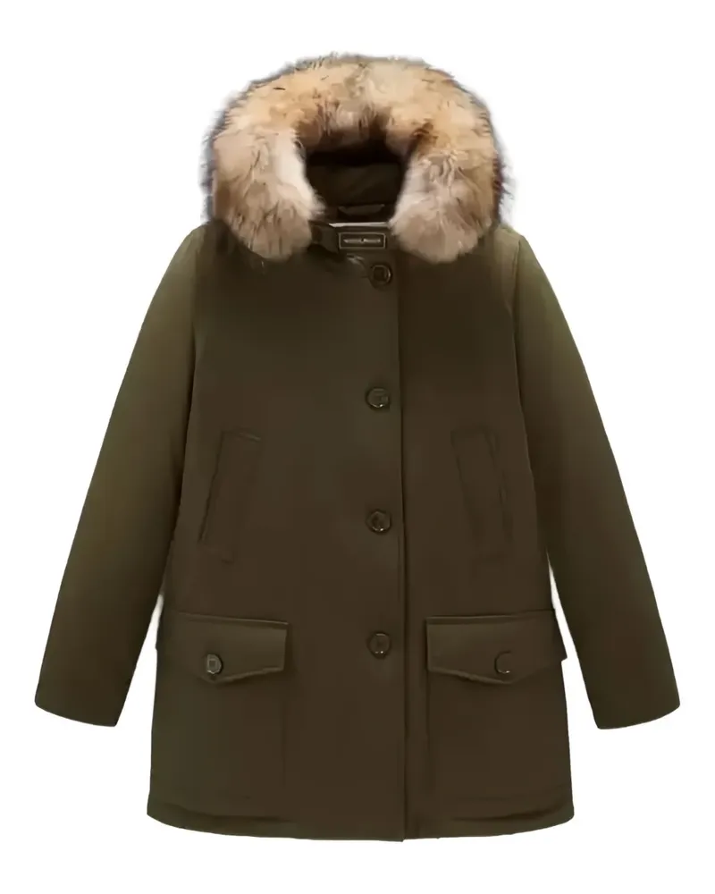 Woolrich fur-trimmed hooded jacket - Grün Grün