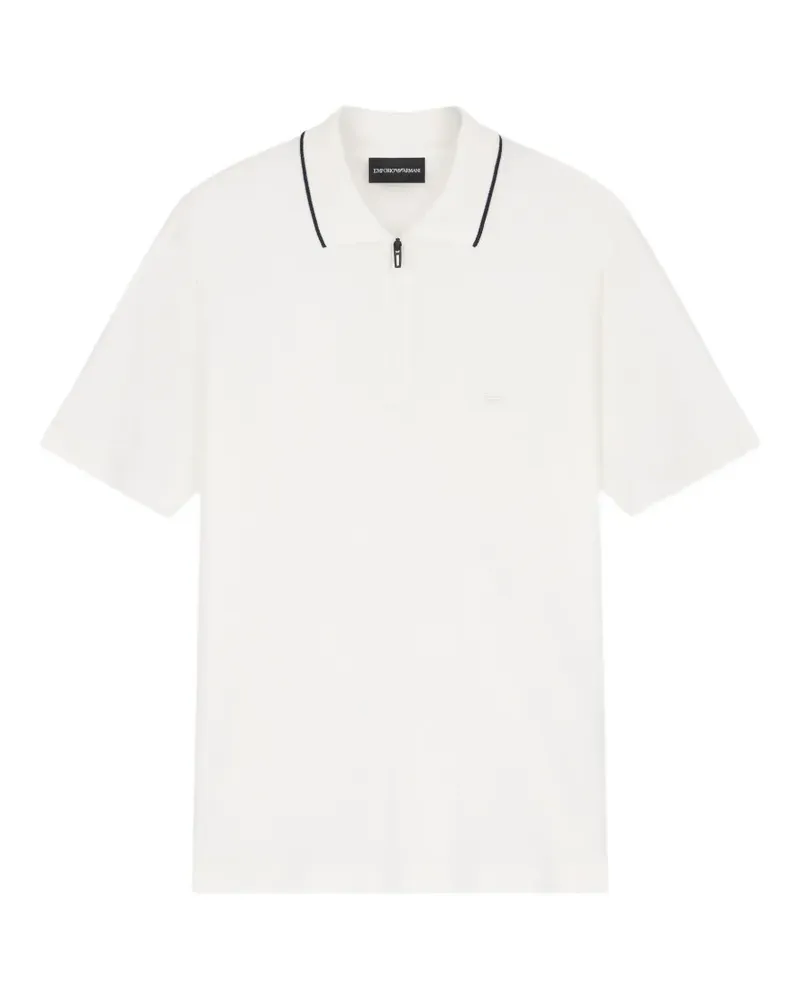 Emporio Armani travel-essential lyocell-blend jersey polo shirt - Weiß Weiß
