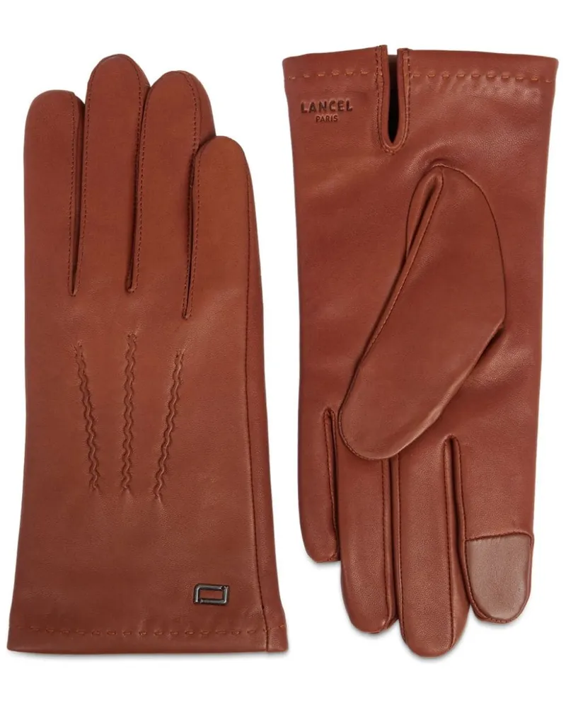 Lancel Sellier Handschuhe mit Logo-Stempel - Braun Braun