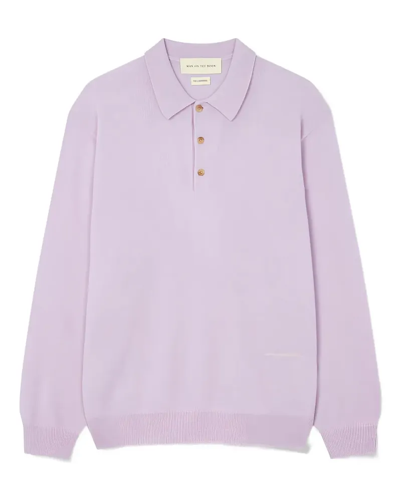 ManOnTheBoon Gestricktes Poloshirt - Violett Violett
