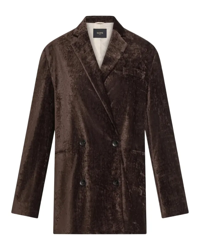 Seventy Doppelreihiger Blazer aus Samt - Braun Braun