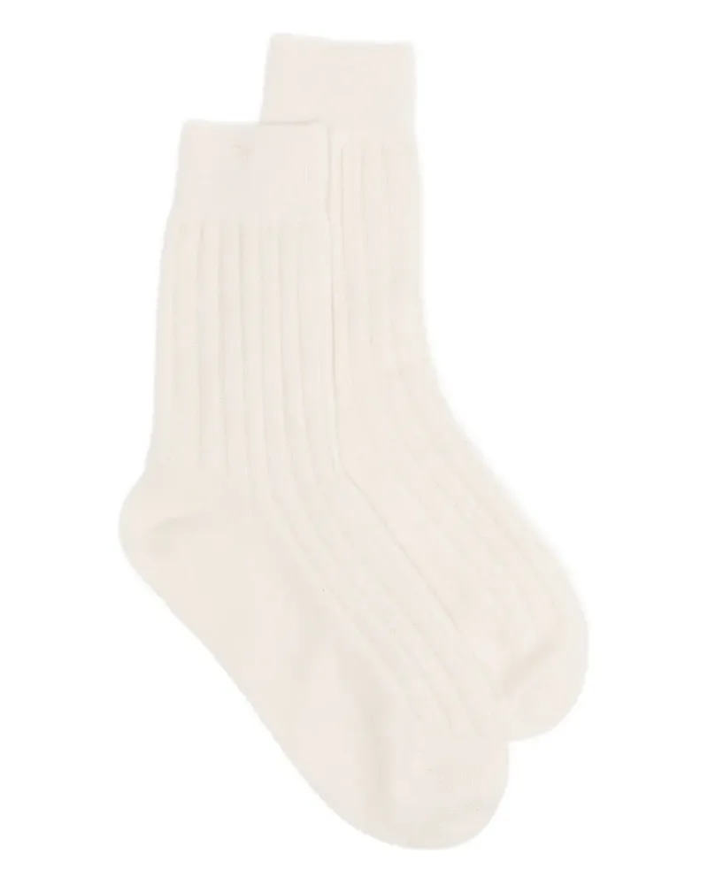 Tom Ford Gerippte Socken - Weiß Weiß