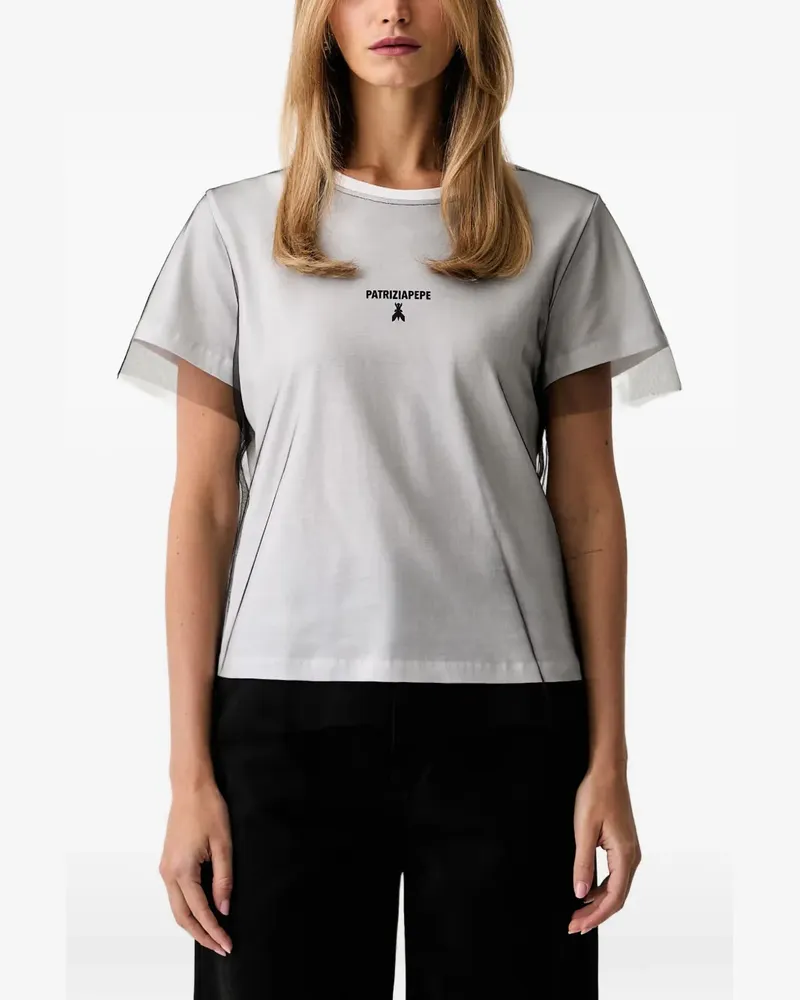 Patrizia Pepe logo-print T-shirt - Grau Grau