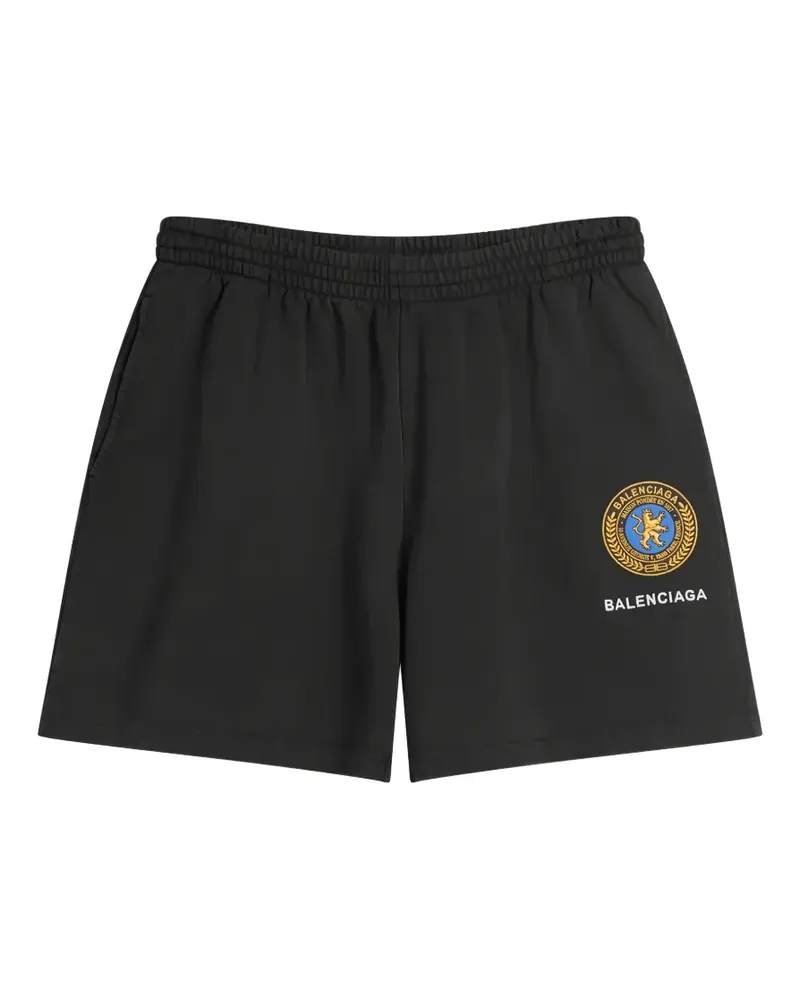 Balenciaga Ausgeblichene Shorts mit Logo - Schwarz Schwarz