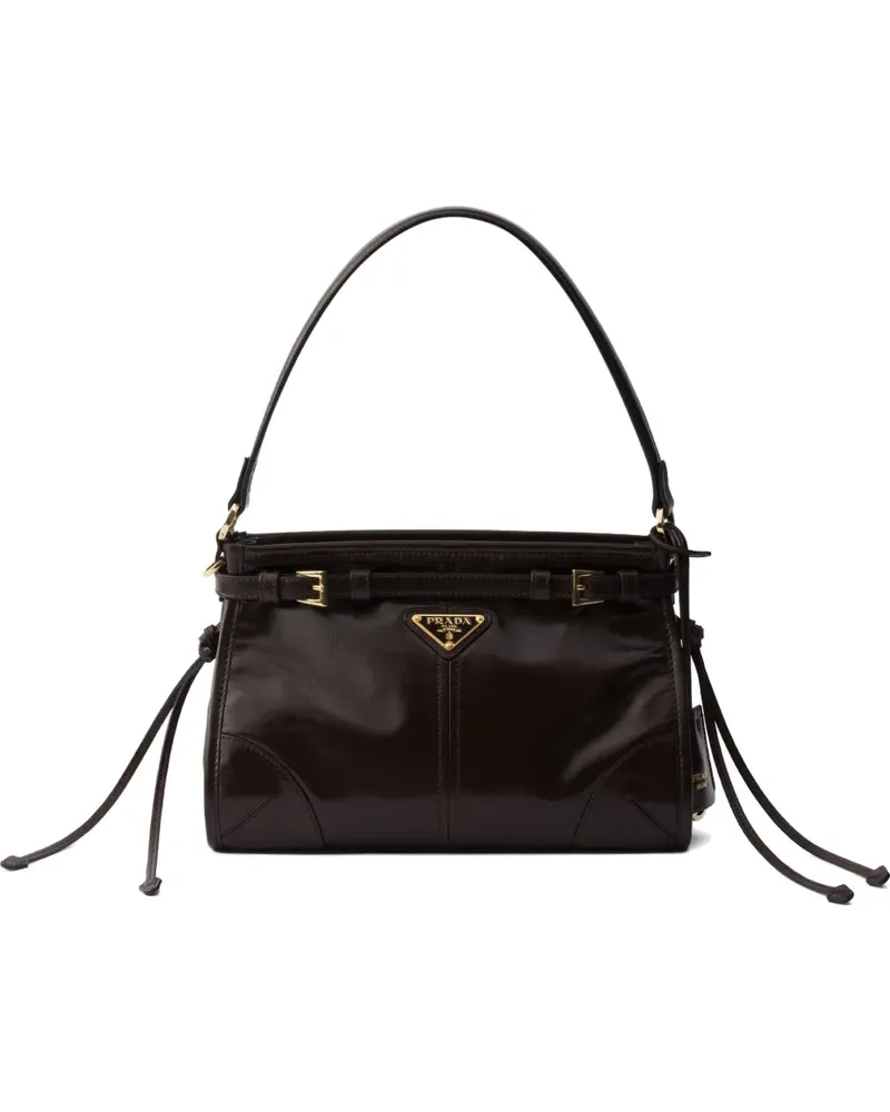 Prada Kleine Bonnie Lederhandtasche - Braun Braun