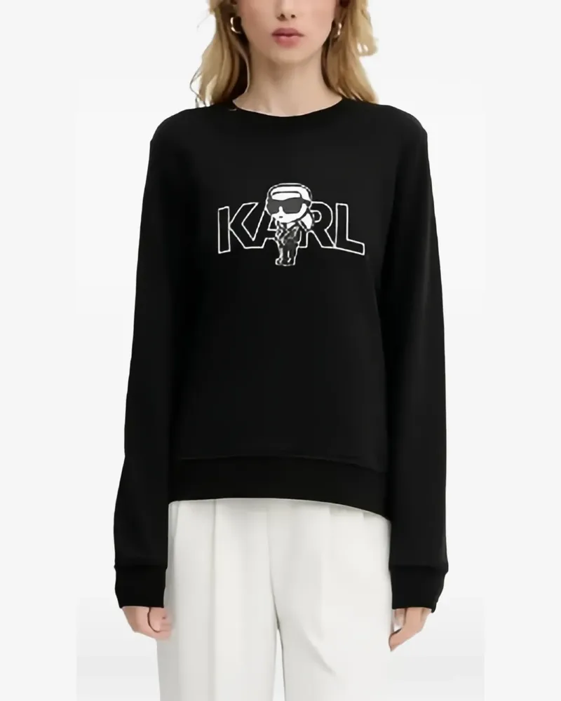 Karl Lagerfeld Sweatshirt mit Logo-Print - Schwarz Schwarz