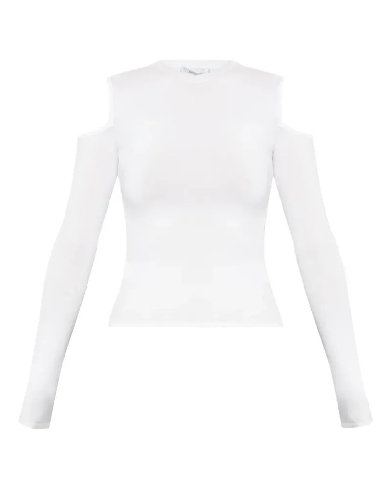 Max Mara Oberteil mit Cut-Outs - Weiß Weiß
