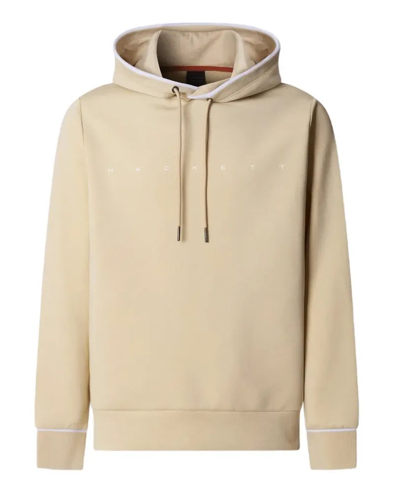 Hackett Club logo-print drawstring hoodie - Nude Nude