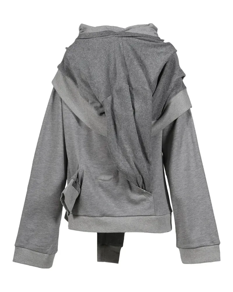 Natasha Zinko layered oversized hoodie - Grau Grau