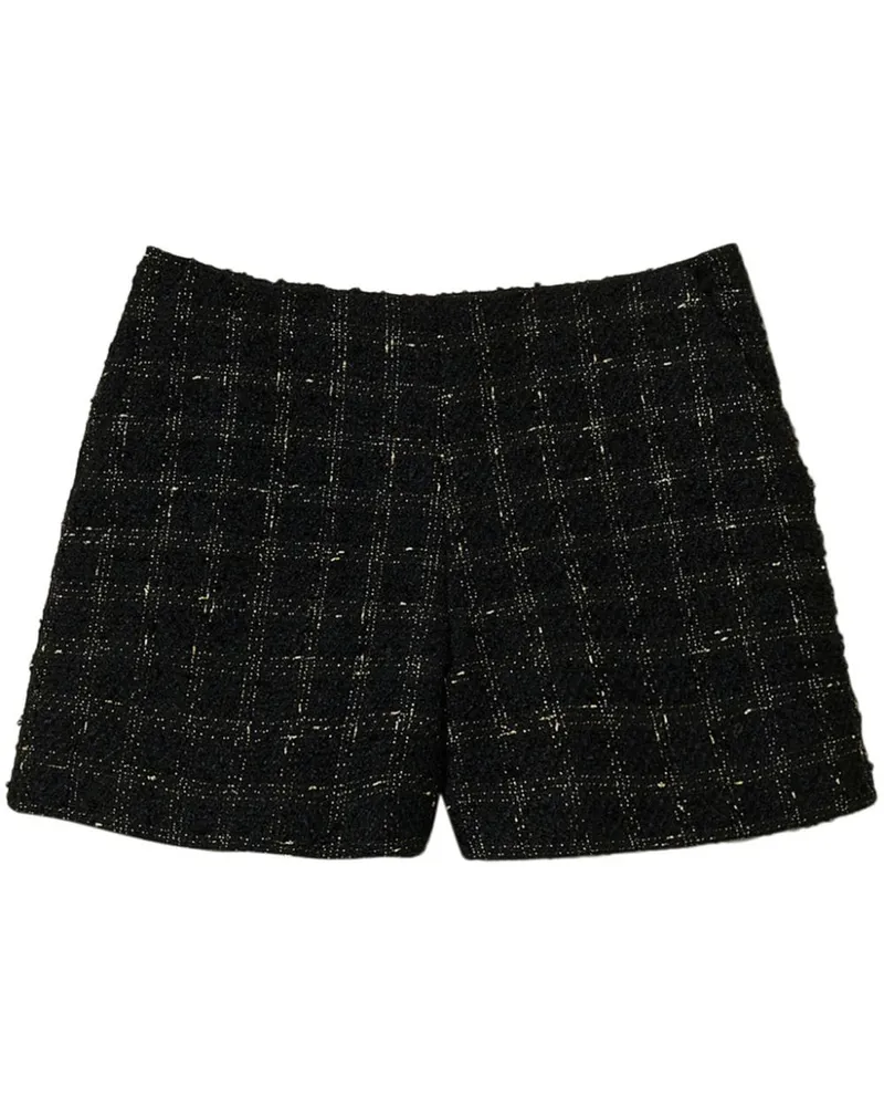 Twin-Set Shorts aus Tweed - Schwarz Schwarz