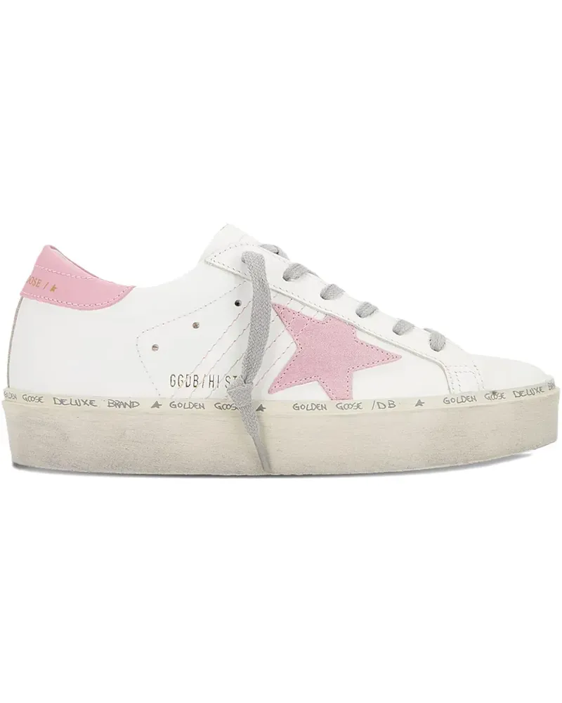 Golden Goose Hi Star "White/Pink" Sneakers - Weiß Weiß