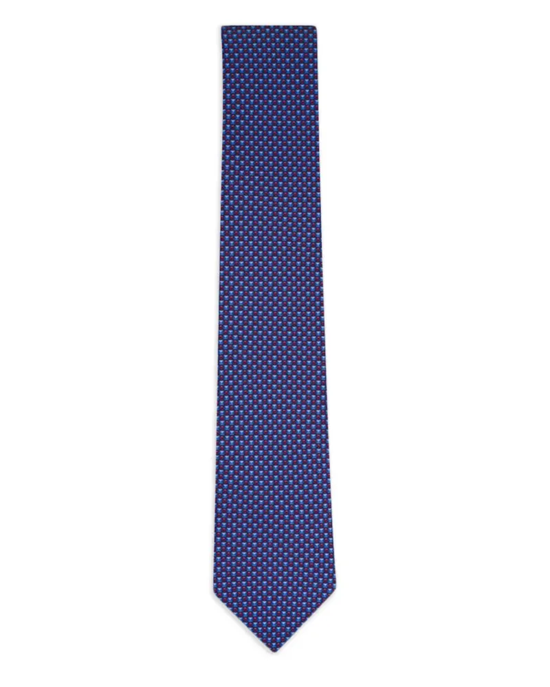 Ferragamo patterned tie - Blau Blau