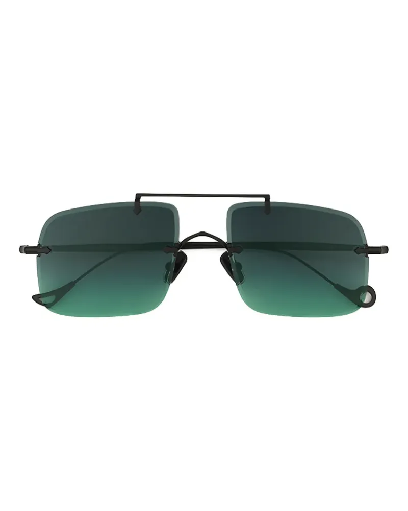 Eyepetizer Filangieri Sonnenbrille mit eckigem Gestell - Schwarz Schwarz