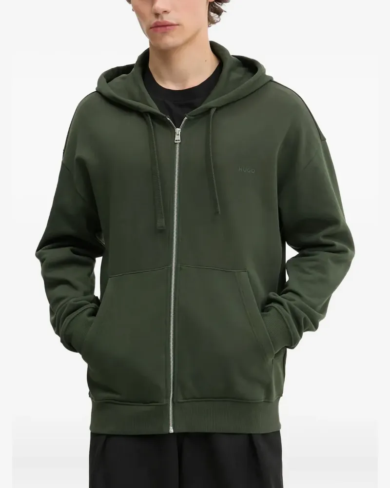 HUGO BOSS Kapuzenjacke mit Logo-Stickerei - Grün Grün