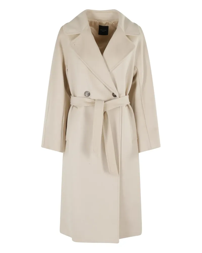 Max Mara Doppelreihiger Mantel mit Gürtel - Nude Nude