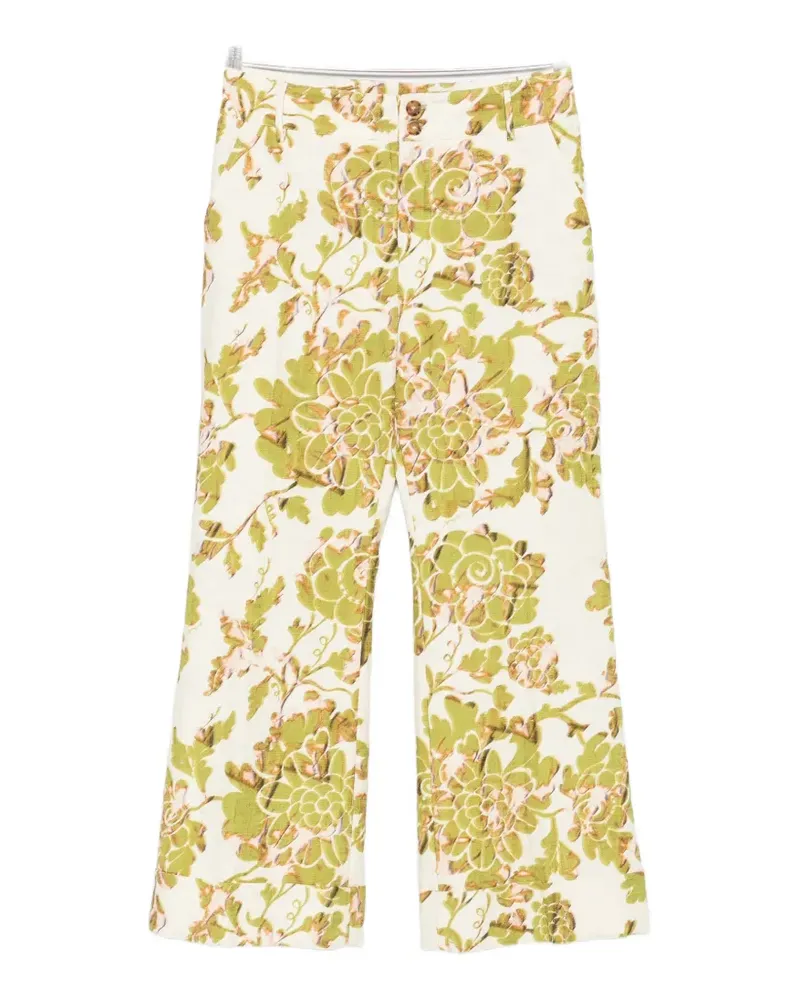 La DoubleJ Hendrix floral-print trousers - Nude Nude