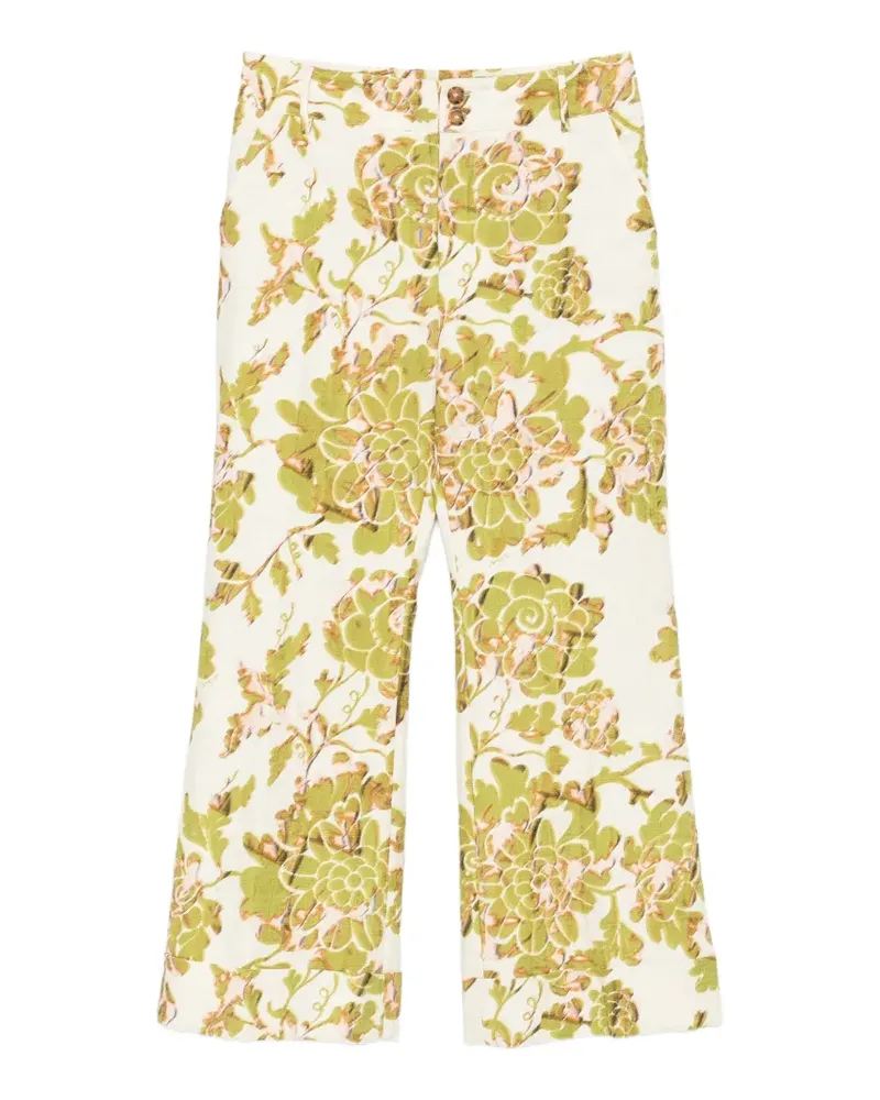 La DoubleJ Hendrix Hose mit Blumenprint - Nude Nude