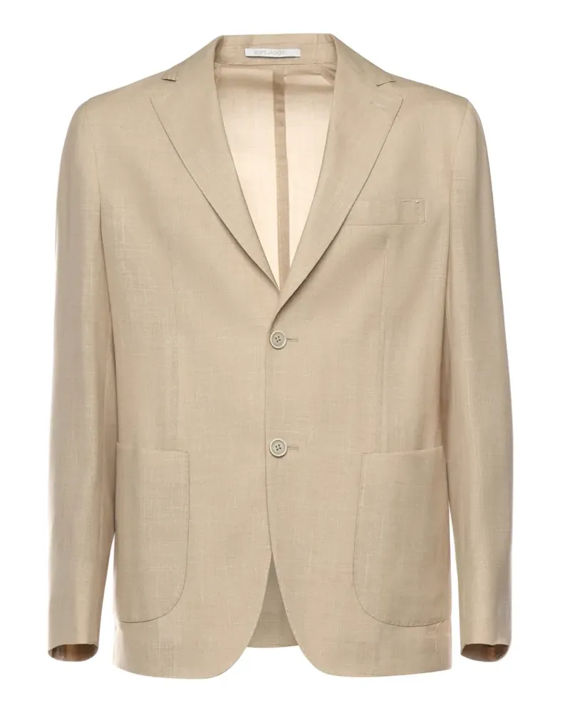 Eleventy single-breasted V-neck blazer - Nude Nude
