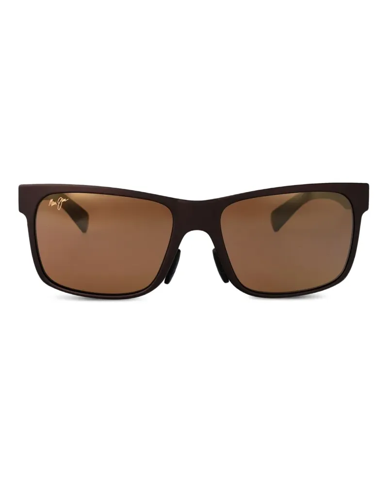 Maui Jim Sonnenbrille mit eckigem Gestell - Schwarz Schwarz