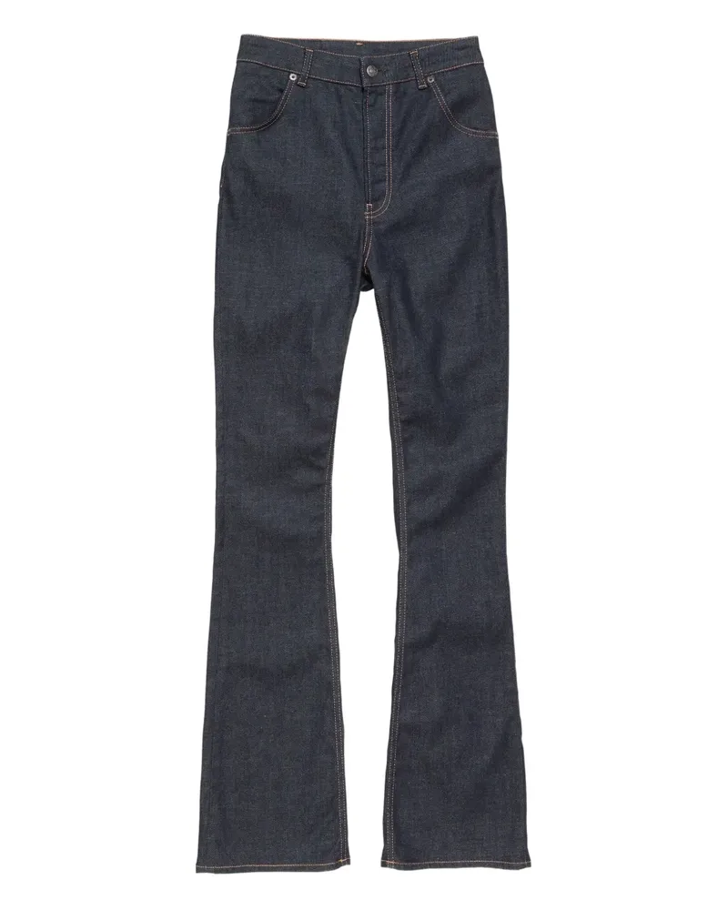 Acne Studios bow-detail flared trousers - Blau Blau