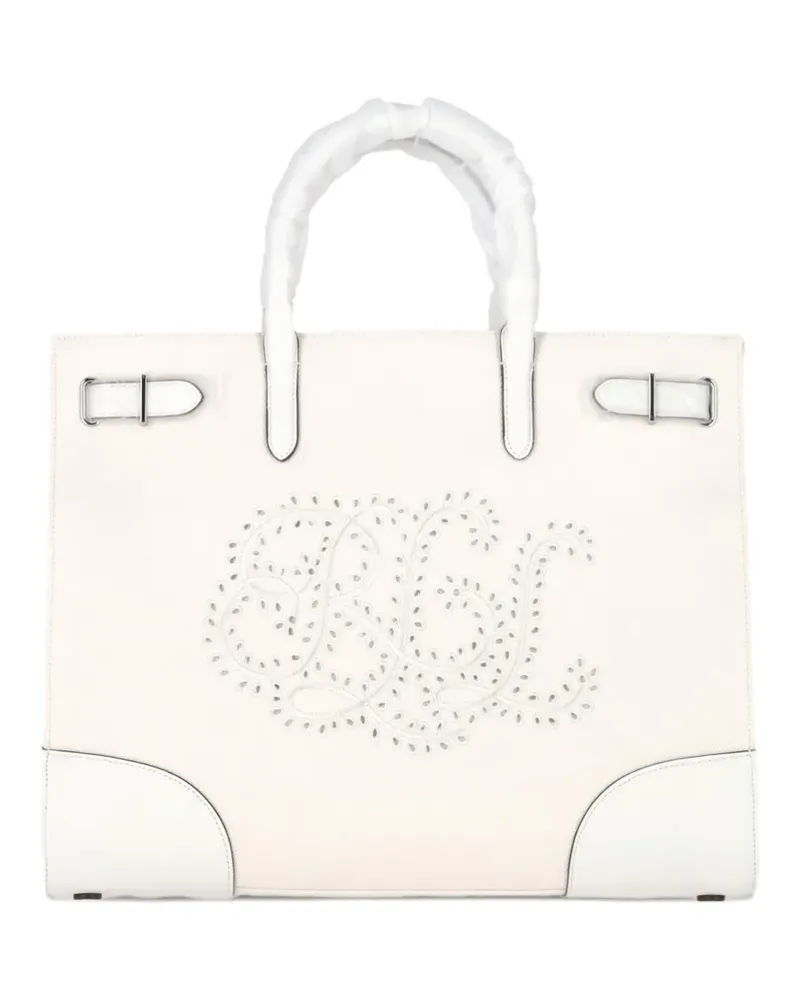 Ralph Lauren Tote Bag mit Initialen - Weiß Weiß