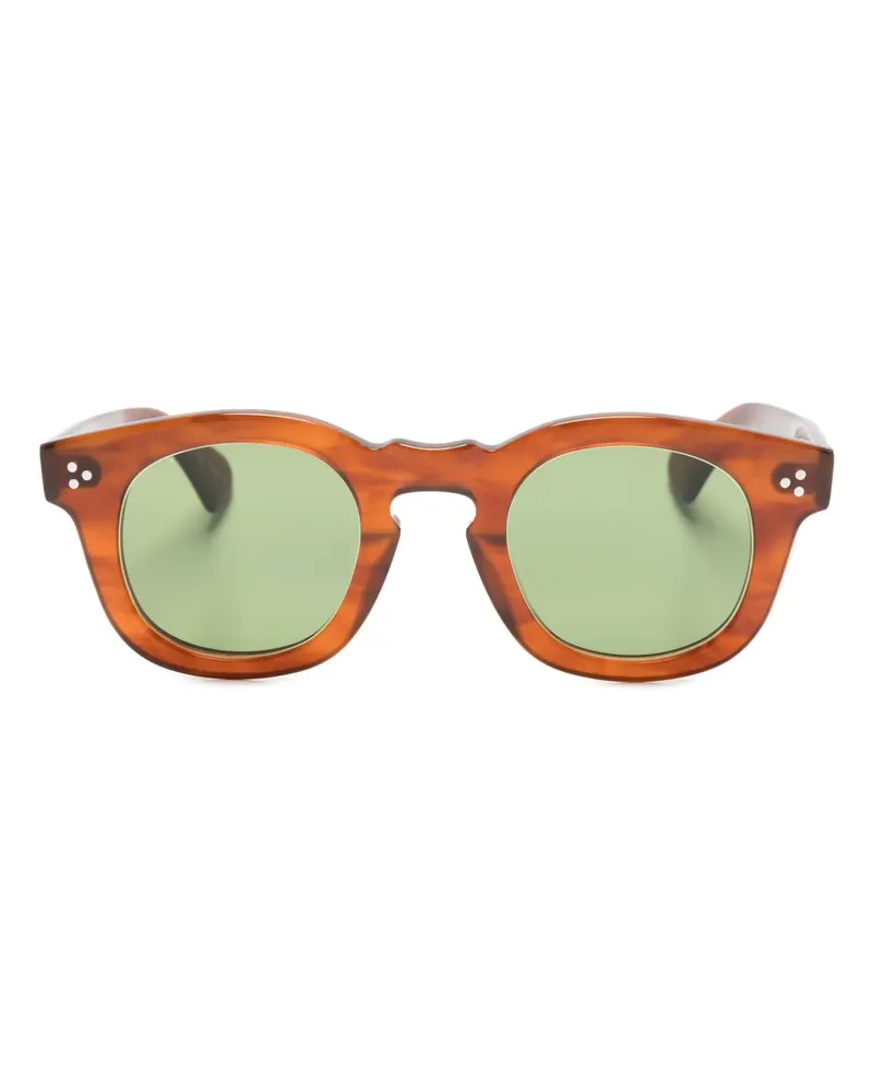 Lesca Card Sonnenbrille mit rundem Gestell - Braun Braun