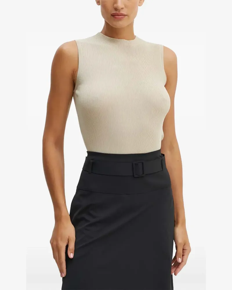 HUGO BOSS ribbed knitted vest - Nude Nude