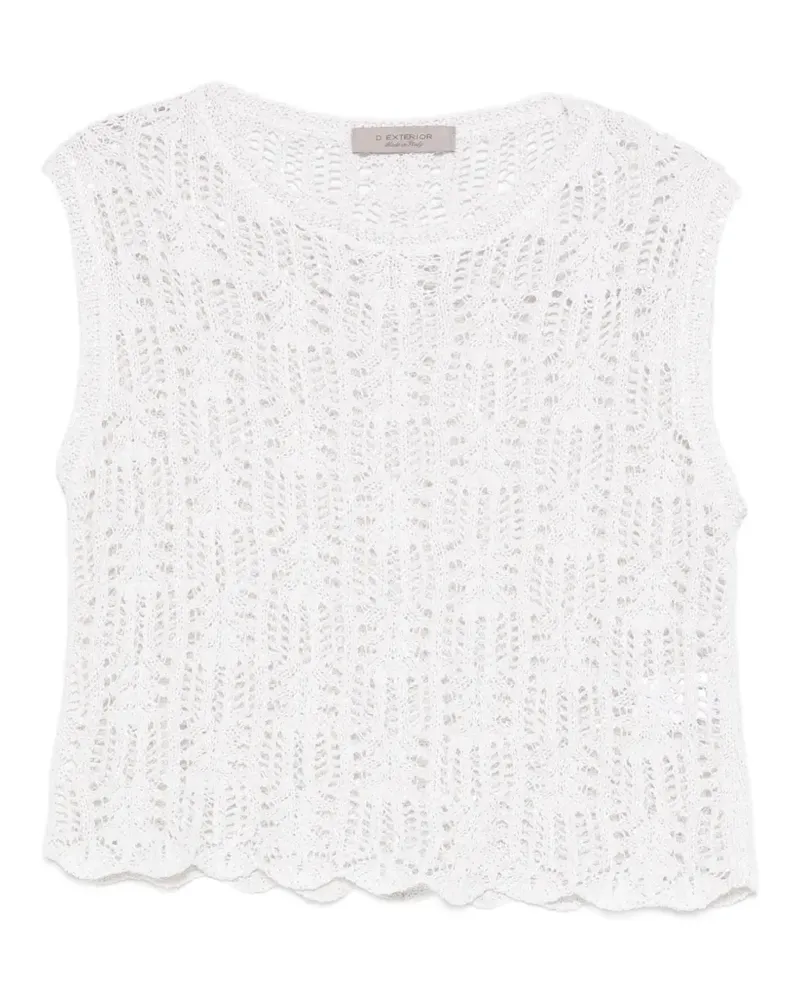 D.EXTERIOR Gehäkeltes Oberteil - Weiß Weiß