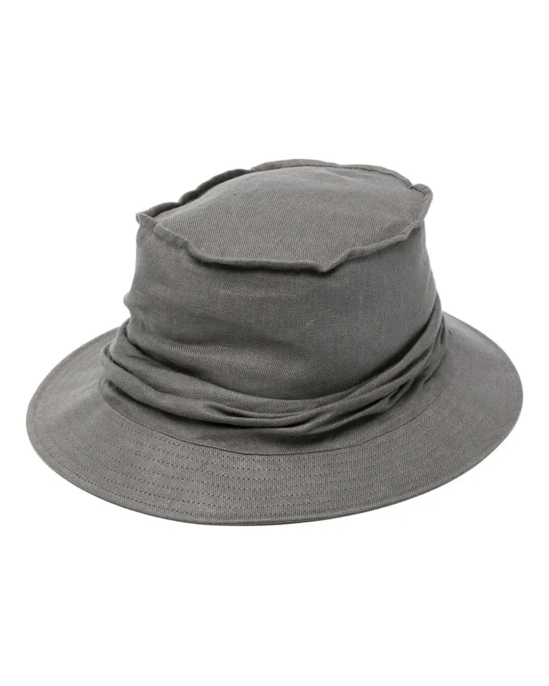 Yohji Yamamoto Drapierter Fischerhut - Grau Grau