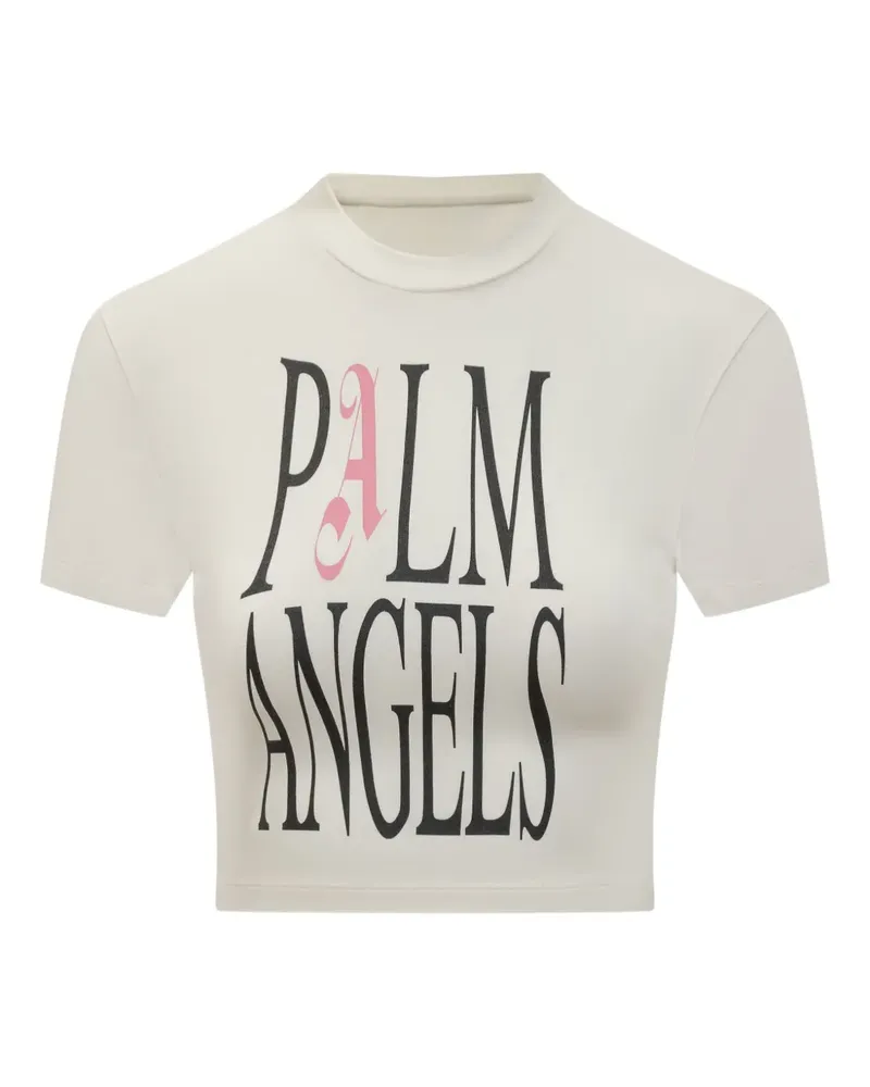 Palm Angels T-Shirt mit Logo-Print - Weiß Weiß