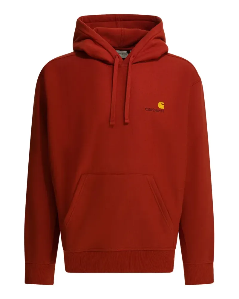 Carhartt WIP American Script logo-embroidered drawstring hoodie - Rot Rot