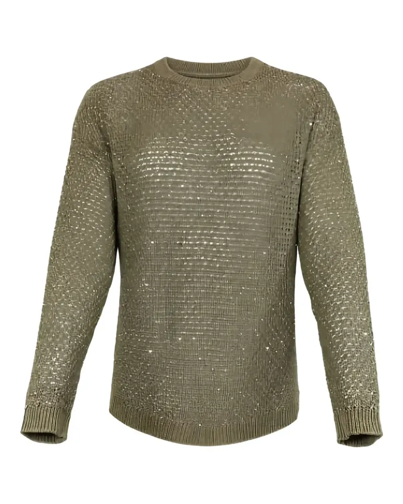 Fabiana Filippi sequin-embellished open-knit sweater - Grün Grün