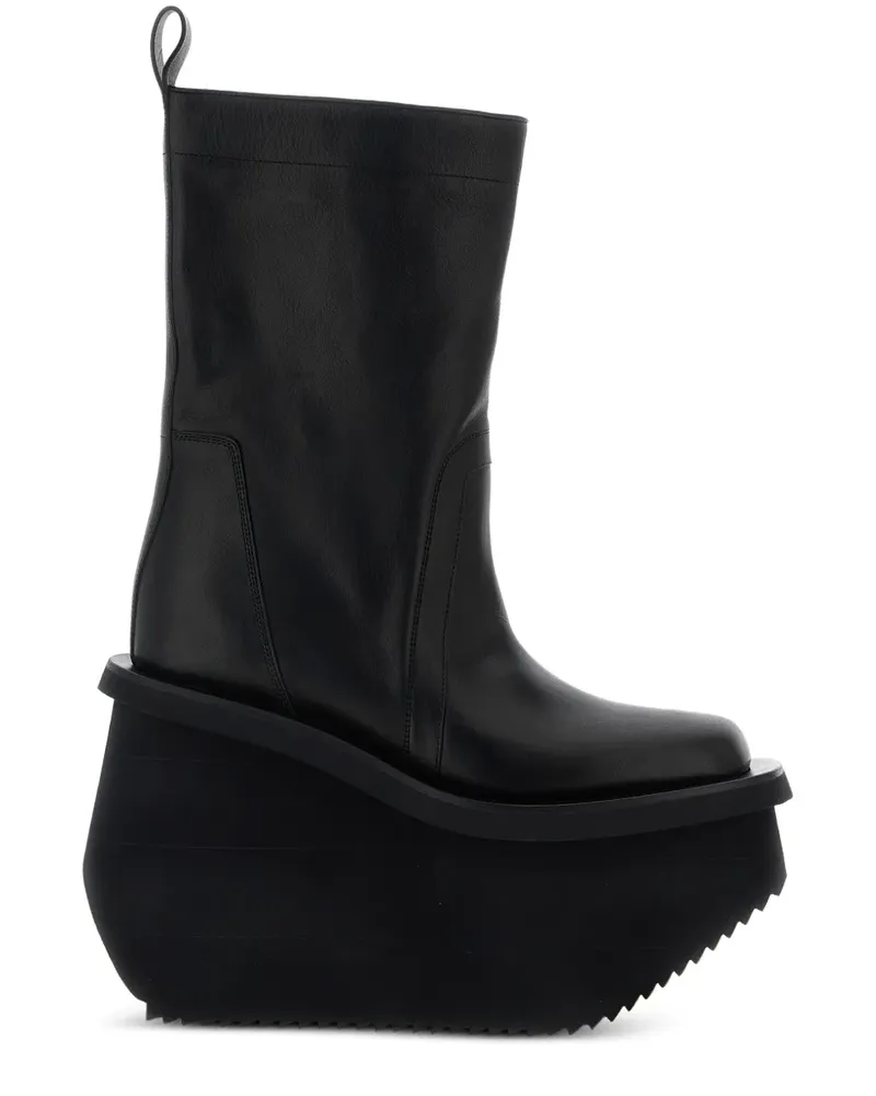 Rick Owens Factory Stiefel mit Plateau 14mm - Schwarz Schwarz